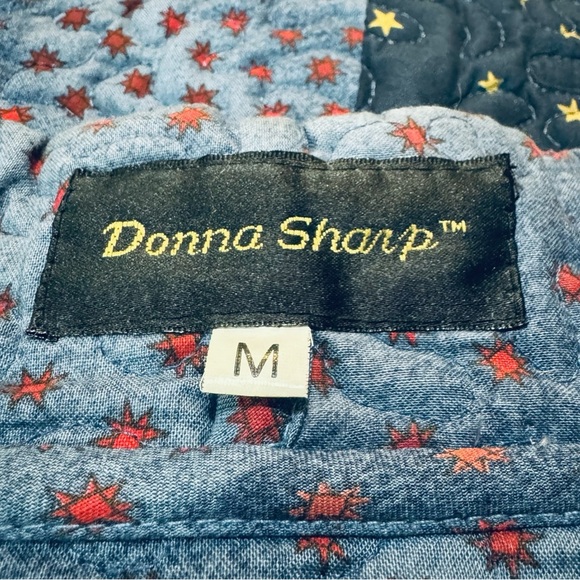 DONNA SHARP Jacket Coat Blazer Quilted Pockets Boho Cottage Core Women’s Medium - Picture 7 of 7